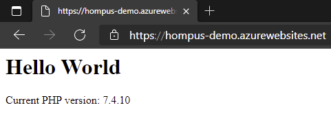 Screenshot of a browser showing that the website is working.